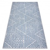 Covor COLOR 47176360 SISAL linii, triunghiuri, cikcakk bej / albastru, 200x290 cm, Dreptunghi
