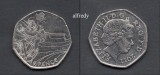 Anglia, Marea Britanie, 2011 50 Pence, Comemorativa, J.O. Londra, Ciclism