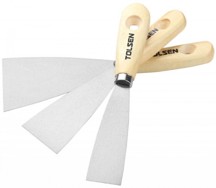 Set de 3 spacluri pentru zugravi 30-50-80 mm 40007 Set de 3 spacluri pentru zugravi 30-50-80 mm 40007