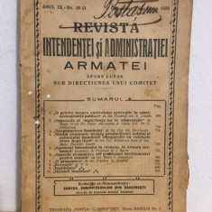 Revista Intendentei si Administratiei Armatei Anul IX No. 10-11 Octombrie-Noiembrie 1929