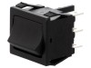 Comutator Rocker DP3T ON-OFF-ON 10A Negru