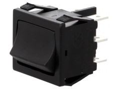 Comutator Rocker DP3T ON-OFF-ON 10A Negru