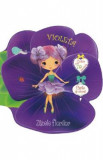 Zanele florilor: Violeta. Carte de colorat cu autocolante