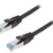 Patch cord S/FTP Cat6a Cu PUR Negru 20m