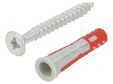 Plastic Anchor with Screw 6x30mm 50pcs