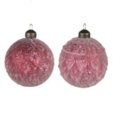 Cumpara ieftin Set 2 globuri brad Craciun sticla rosie Rossa I 8x8 cm