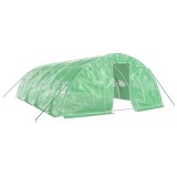 Cumpara ieftin Sera cu cadru din otel, verde, 40 m&sup2;, 8x5x2,3 m