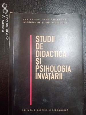 Studii de didactica si psihologia invatarii-Coord.Paul Popescu Neveanu foto