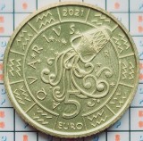 San Marino 5 Euro (Aquarius) 2021 UNC - tiraj 16.000 - km 603 - A039, Europa