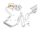 Furtun intercooler, supraalimentare Bmw Seria 5 E39 1995-2003, Seria 7 E38 1994-2001, diametru 48/53 mm, cauciuc, scurt, RapidAuto 2016PT-1
