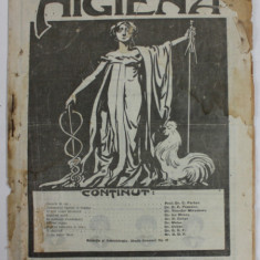 HIGIENA , REVISTA PENTRU PREINTAMPINAREA BOLILOR SI PASTRAREA SANATATII , ANUL II , NR. 30 , 1 APRILIE 1913