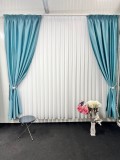 Draperie Blackout Turcoaz Deschis Textura In, Intunecare 90%, Dormitor, Sina/Galerie, Ajustabila
