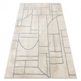 Covor FUSION 0806 crem / gri deschis - Geometric, modern, abstract, 80x150 cm