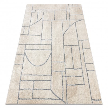 Covor FUSION 0806 crem / gri deschis - Geometric, modern, abstract, 80x150 cm