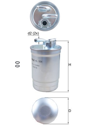 MAHLE KL 554D filtru combustibil