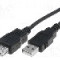 Cablu USB A mufa, USB A soclu, USB 2.0, lungime 3m, negru, ASSMANN - AK-300202-030-S