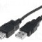 Cablu USB A mufa, USB A soclu, USB 2.0, lungime 3m, negru, ASSMANN - AK-300202-030-S