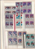 ROMANIA 1967 LP 642 10 ANI DE COSMONAUTICA BLOC DE 4 TIMBRE MNH NESTAMPILAT