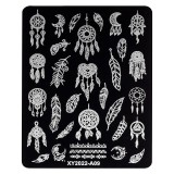 Cumpara ieftin Matrita Metalica Stampila Unghii LUXORISE, Dream Catcher Glow A09, LUXORISE Nail Art