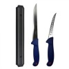 Set profesional de macelarie, dezosat, transat, filetat, 2 cutite, otel carbon, suport magnetic