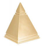 Cumpara ieftin Decoratiune Piramid Gold, Mauro Ferretti, 11.5x11.5x15.5 cm, polirasina, auriu