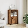 vidaXL Dulap cu Roti Lemn Vechi 55x40x91cm, Lemn Prelucrat, Maro, Mobilier Living, Depozitare, Raft, Usor de Mutat
