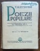 Vasile Alecsandri &ndash; &bdquo;Poezii populare&rdquo;, ed. a II-a revăzută (Giuglea), TRU, 1933