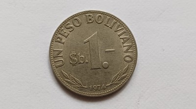 Bolivia -1 Boliviano 1974 foto