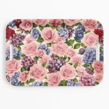 Cumpara ieftin Tavă plastic dur, model floral 37x25,5x3 cm