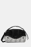 Desigual geantă SNAKE PATCH BERGAMO culoarea negru, 25WAXP29