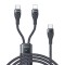 Cablu de Date Type-C la Type-C, Lightning - Yesido (CA87) - Black