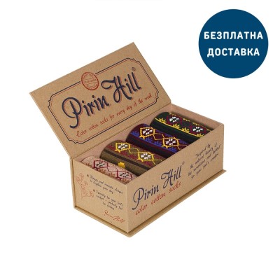 Cutie cu 4 perechi de șosete din l&amp;acirc;nă cu broderie 43-46 foto