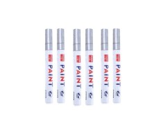 Set 6 permanent marker cu vopsea argintiu, varf 2.8 mm