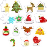 Set de 15 forme pentru biscuiti ZSWQ, otel inoxidabil, argintiu