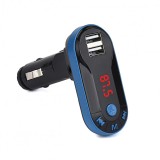 Modulator FM Bluetooth OEM, Mp3 Player, Buton Apel, 2xUSB, Negru