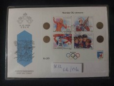 Norvegia 1989 - FDC - Jocurile Olimpice