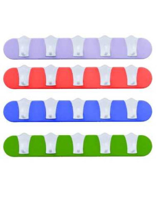 Cuier din plastic pentru baie cu 5 agatatori, diferite culori (Y-234) foto