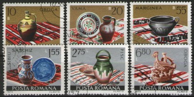 Romania 1973 - Ceramică rom&amp;acirc;nească, serie stampilata foto