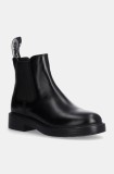 Camper ghete chelsea de piele Dean femei, culoarea negru, cu toc plat, K400761-001