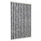 Cumpara ieftin Perdea pentru insecte, gri si negru, 118x220 cm, chenille