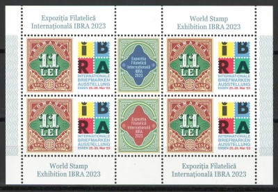 Romania 2023 Mi 8193 klb MNH - Targul International de Timbre IBRA 2023, Essen foto