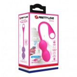 Bile Kegel Silicon Pretty Love Elvira Pink, Control APP, 12 Vibratii, Reincarcabile USB, Rezistente la Apa, Diametru 3.2cm