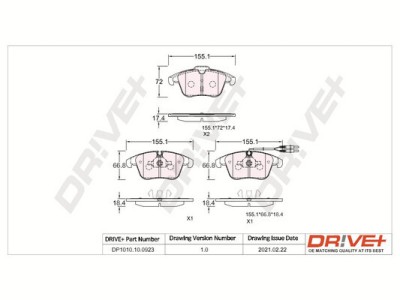 Dr!ve+ DP1010.10.0923 set placute frana,frana disc foto