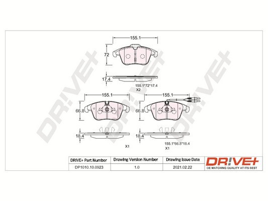 Dr!ve+ DP1010.10.0923 set placute frana,frana disc