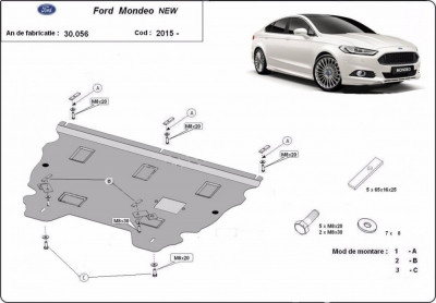 Scut motor metalic Ford Mondeo 2014-prezent foto