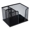 Suport Notițe Metal, Negru, 14.5x10x10cm, 2 Compartimente