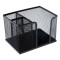 Suport Notițe Metal, Negru, 14.5x10x10cm, 2 Compartimente