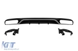 Difuzor tip E63 potrivit pentru bara spate standard a Mercedes E-Class W213 dupa 2016 -oo--oo-, cu garnitura cromata Performance AutoTuning
