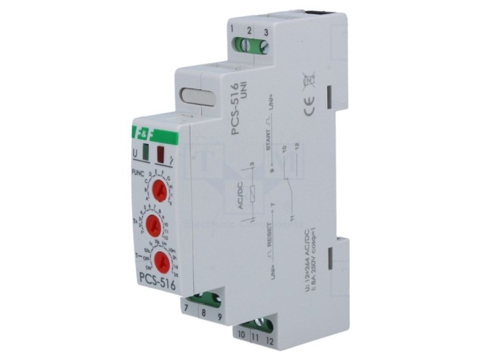 Timer programabil 0,1s-24zile SPDT 250VAC/8A