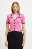 Morgan cardigan MEDIN femei, culoarea roz, light, MEDIN
